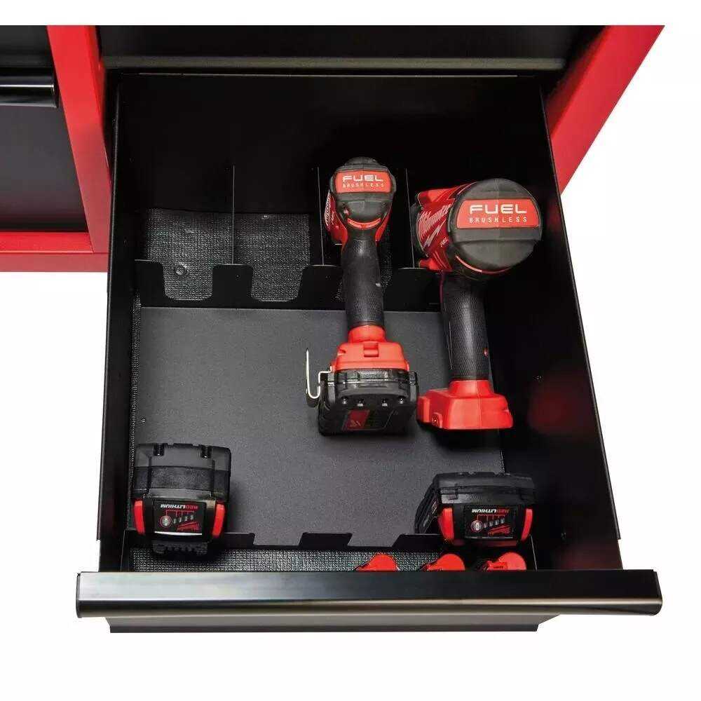 Reviews for Milwaukee 46 in. 16-Drawer Steel Tool Chest Combo and Rolling Cabinet Set, Textured Red and Black Matte