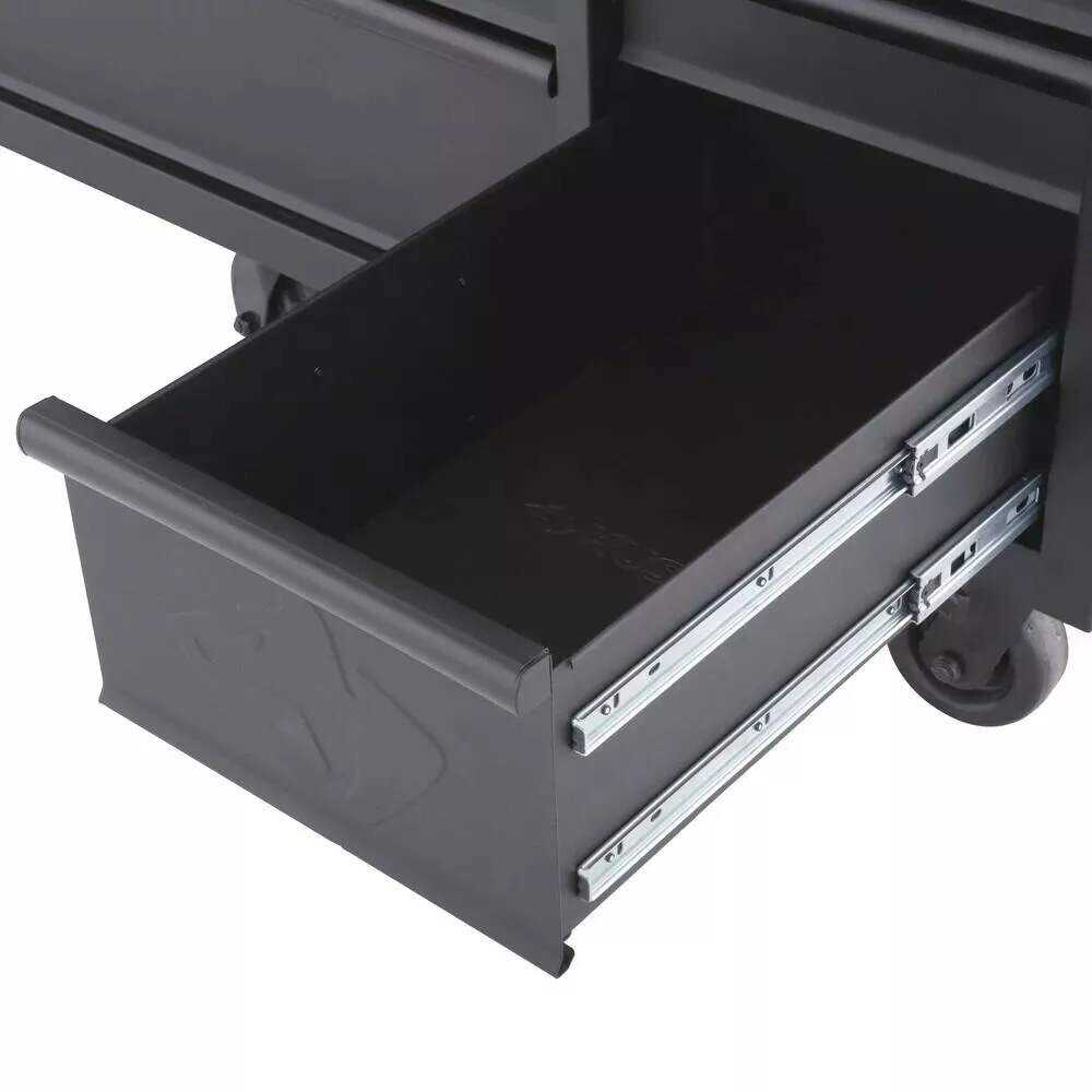 Husky 61 in. W x 26 in. D Heavy Duty 10-Drawer 1-Door Mobile Workbench with Hardwood Top