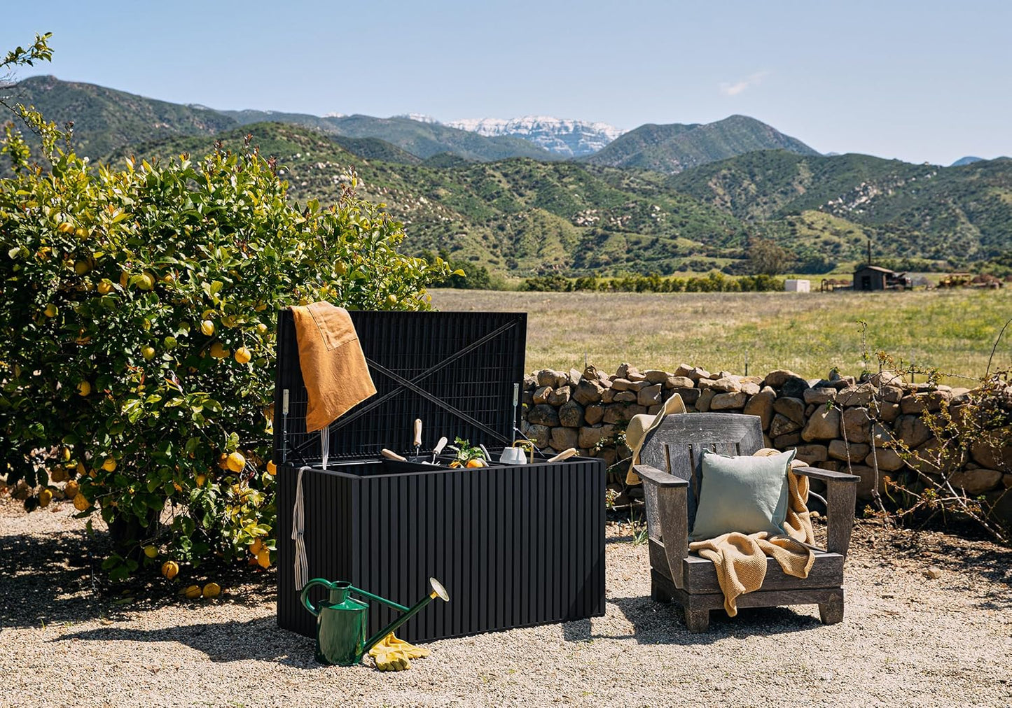 120-gallon all-purpose storage box | Lockable storage box, used for storing outdoor furniture, outdoor cushions, throw pillows, and gardening tools, etc.