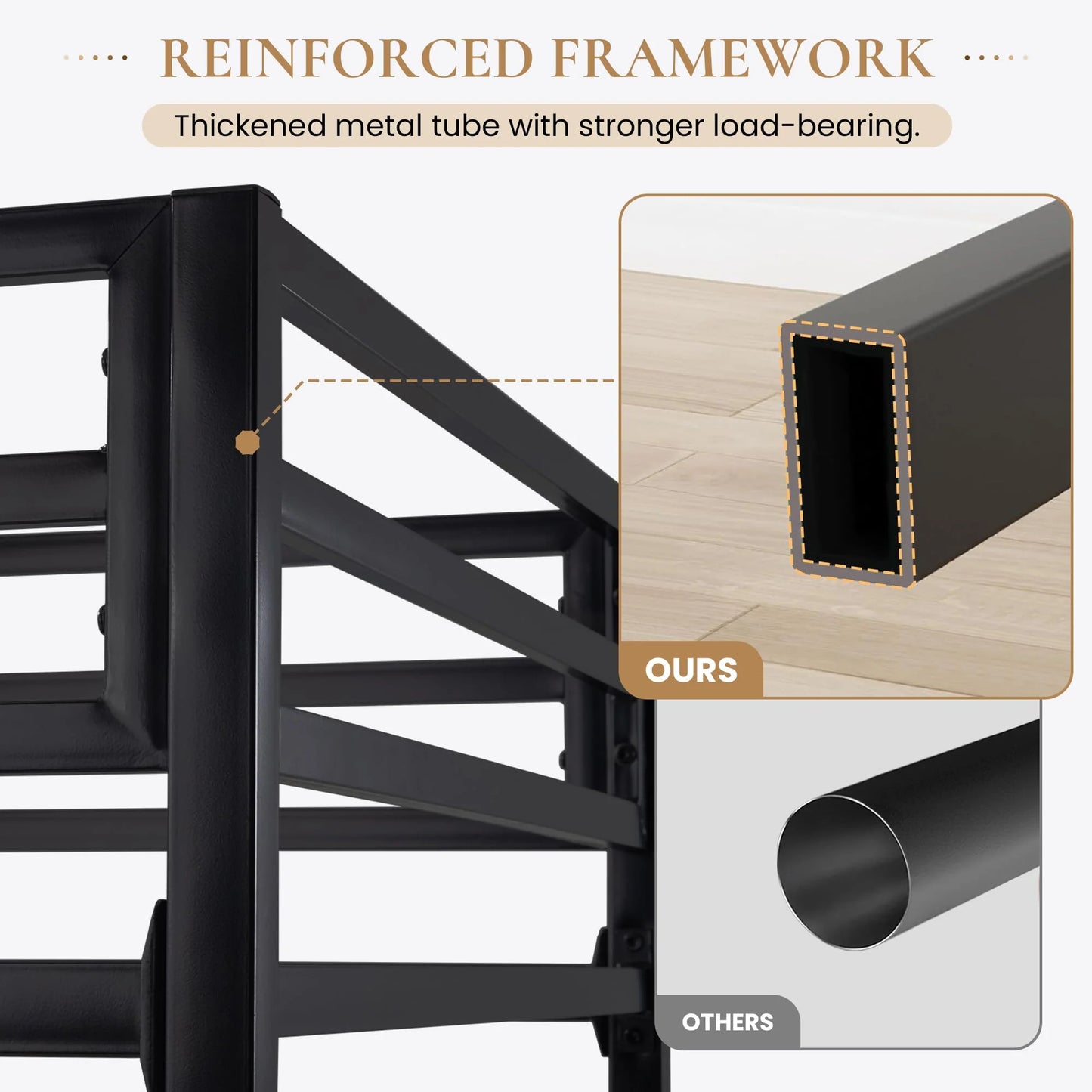 Junior Loft Bed Twin Size, Heavy Duty Twin Bed Frame