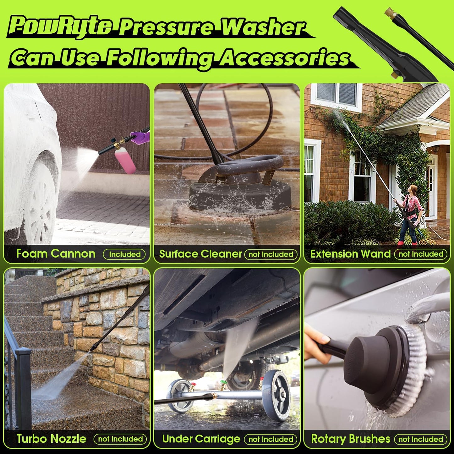 Electric Pressure Washer, 3500 PSI 2.4 GPM