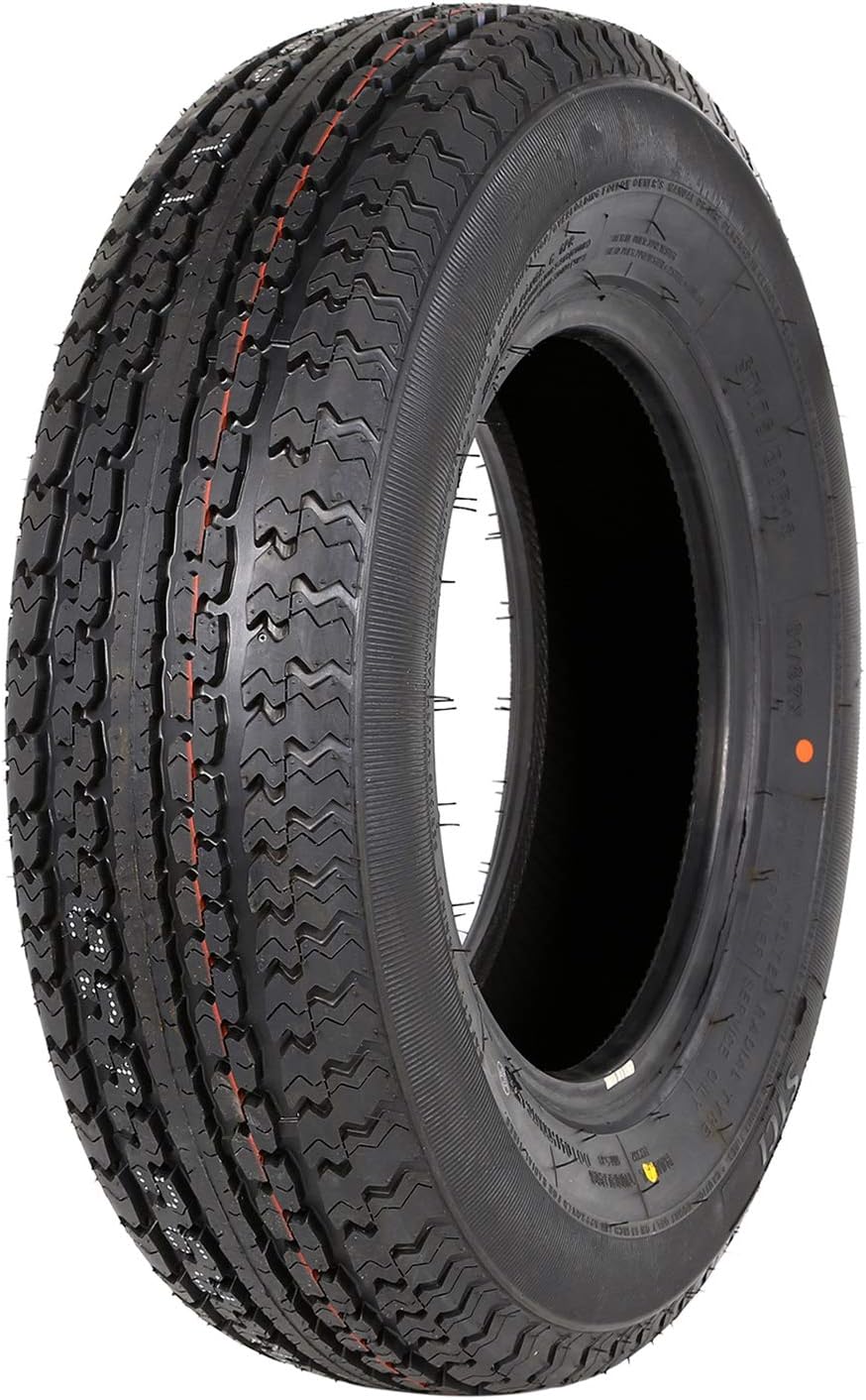 Set of 4 ST225/75R15 Radial Trailer Tire, ST225-75R15 ST 225/75R15, 10 Ply Load Range E, 117N