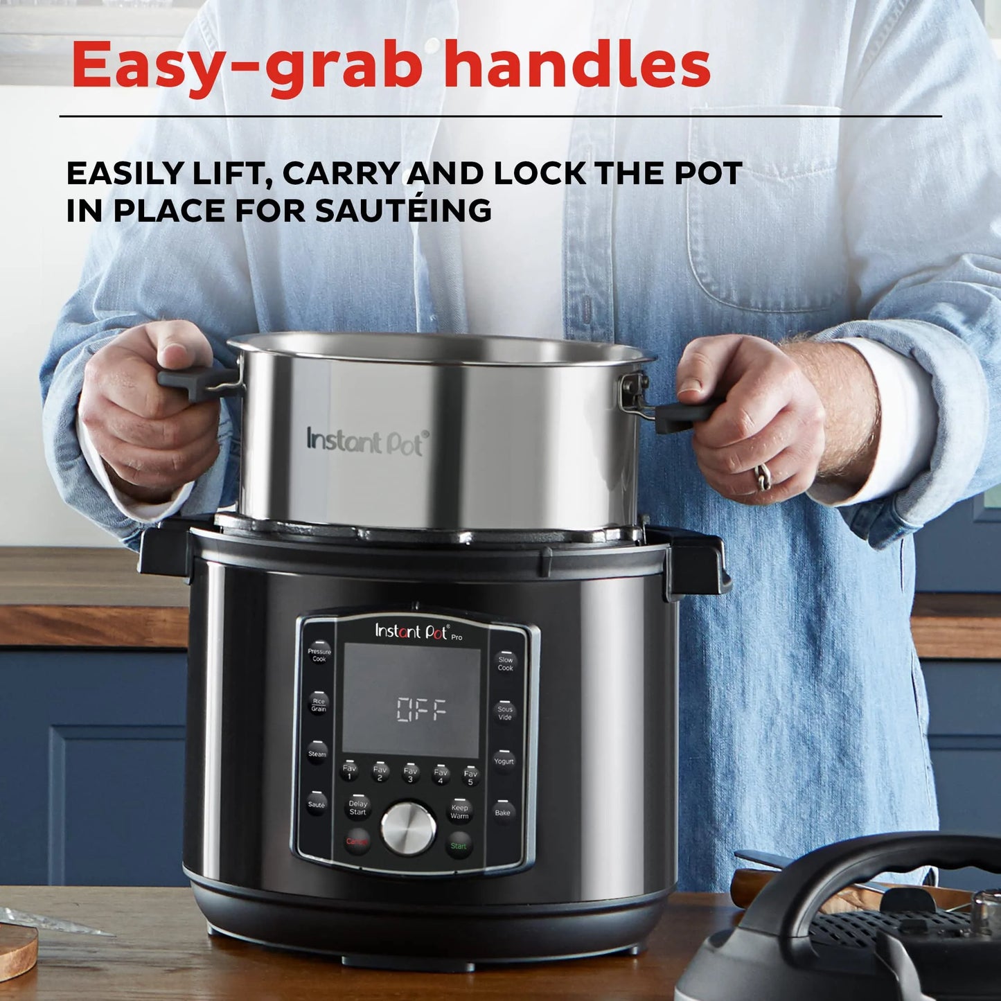 8 QT 10-in-1 Pressure Cooker, Rice/Grain Cooker