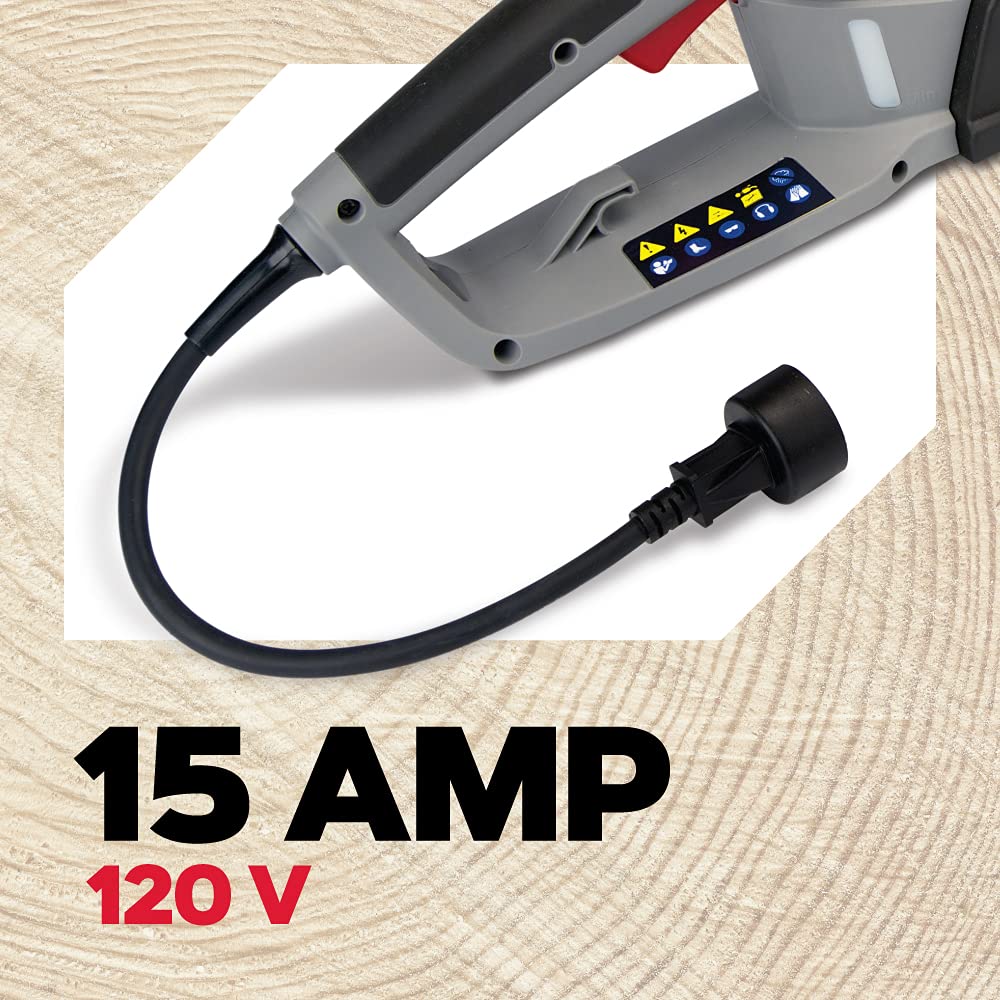 18 Inch 15 Amp Self-Sharpening Corded Electric Chainsaw