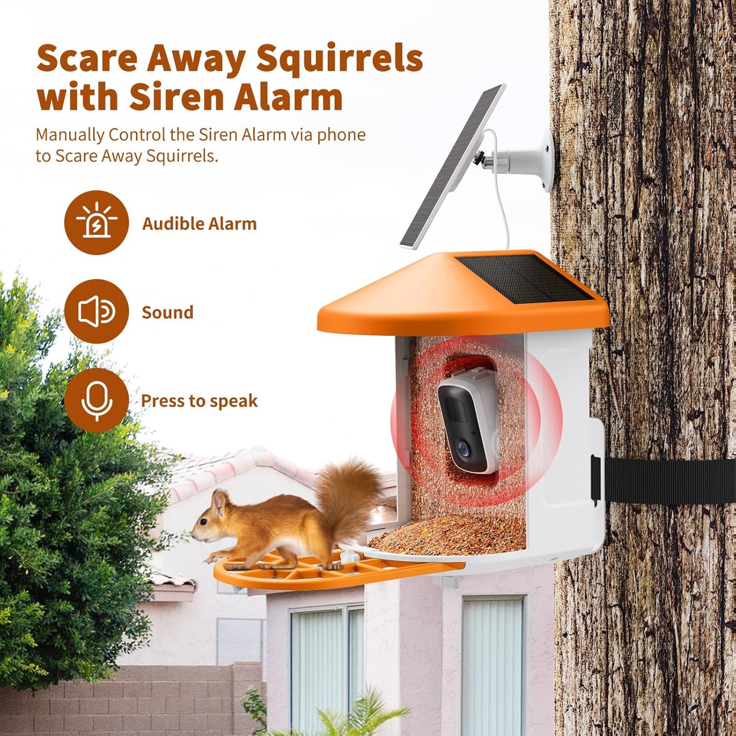 Bird Feeder with Camera with AI Identify Birds Species Solar Panel, Smart Bird House with Cam, 2K Live View, Instant Arrival Alerts