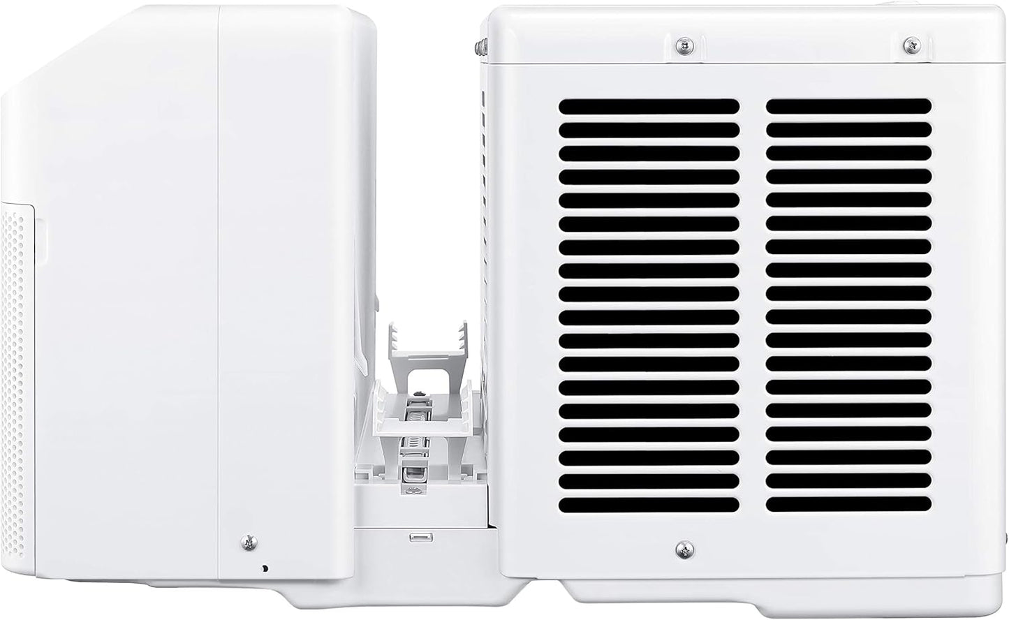 8,000 BTU U Shaped Smart Inverter Window Air Conditioner, Cools up to 350 Sq. Ft., Ultra Quiet with Open Window Flexibility, Works with Alexa/Google Assistant, 35% Energy Savings, Remote Control