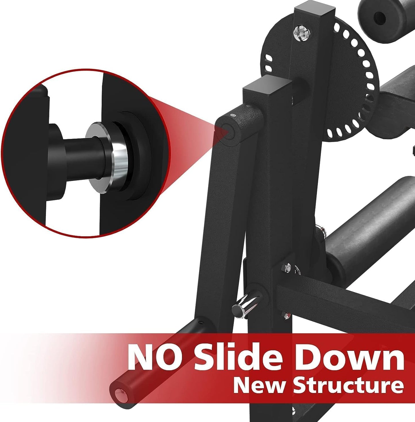 Leg Extension and Curl Machine, Lower Body Special Leg Machine, Adjustable Leg Exercise Bench with Plate Loaded, Leg Rotary Extension for Thigh, Home Gym Weight Machine