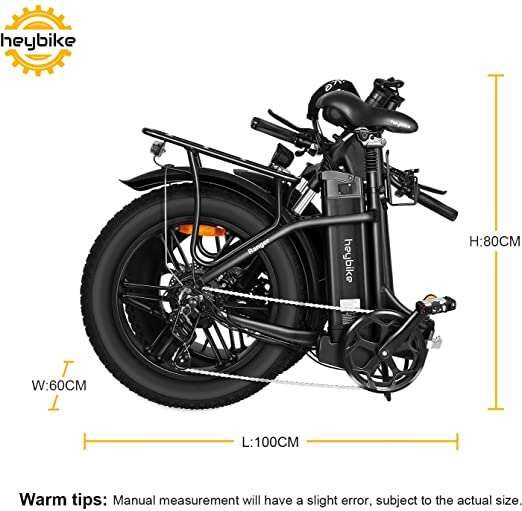 20 x 4.0 Foldable Electric Bicycle with 500W Motor, 48V 15AH Removable Battery