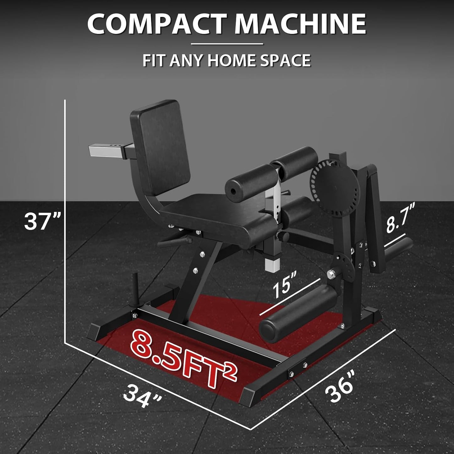 Leg Extension and Curl Machine, Lower Body Special Leg Machine, Adjustable Leg Exercise Bench with Plate Loaded, Leg Rotary Extension for Thigh, Home Gym Weight Machine