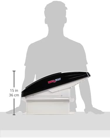 Deluxe Vent, Fan and Vent Cover All in One - Powerful 10-Speed Reversible Fan with Thermostat, Built-in Rain Cover, Remote Control, Intake & Exhaust Fan, Smoke (00-07500K)