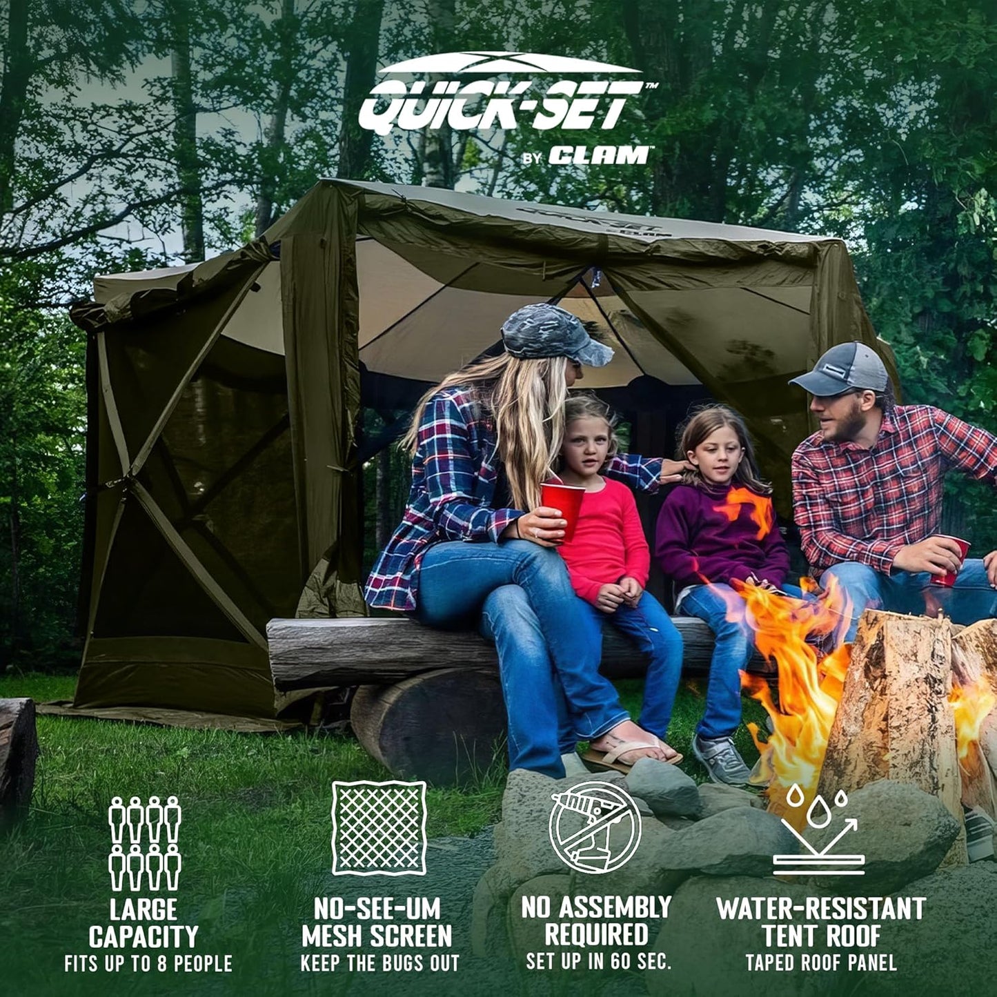 Screen Tent, Outdoor Camping Gazebo Canopy, Escape, 11.5', Brown