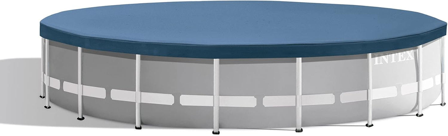 Above Ground Swimming Pool w/ Pump, Cover, & Ladder, 18' x 48", Prism Frame, Gray - Outdoor Round Family Pool w/ Filter, 42-Inch Deep Water