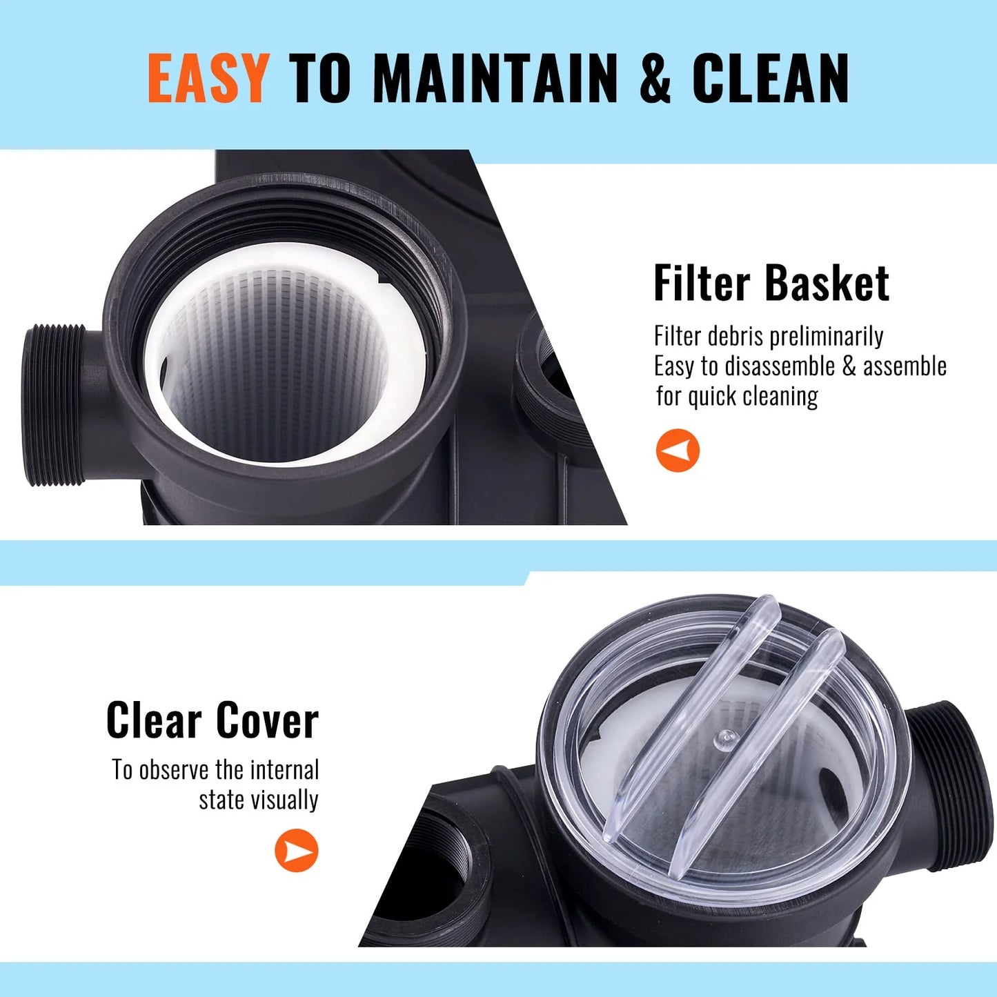 16" Swimming Pumps System & Filters Combo Set