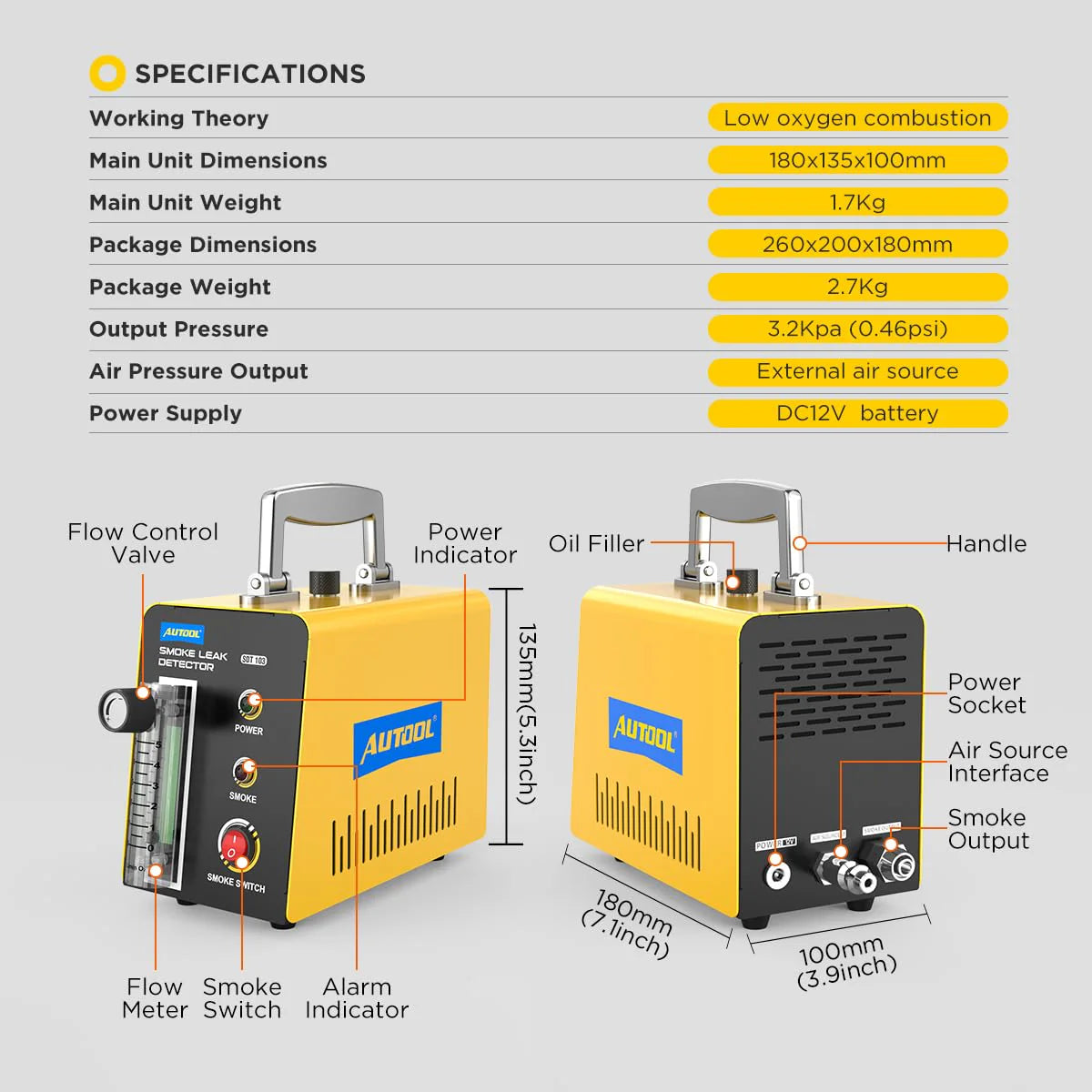 Smoke Machine Automotive Leak Detector