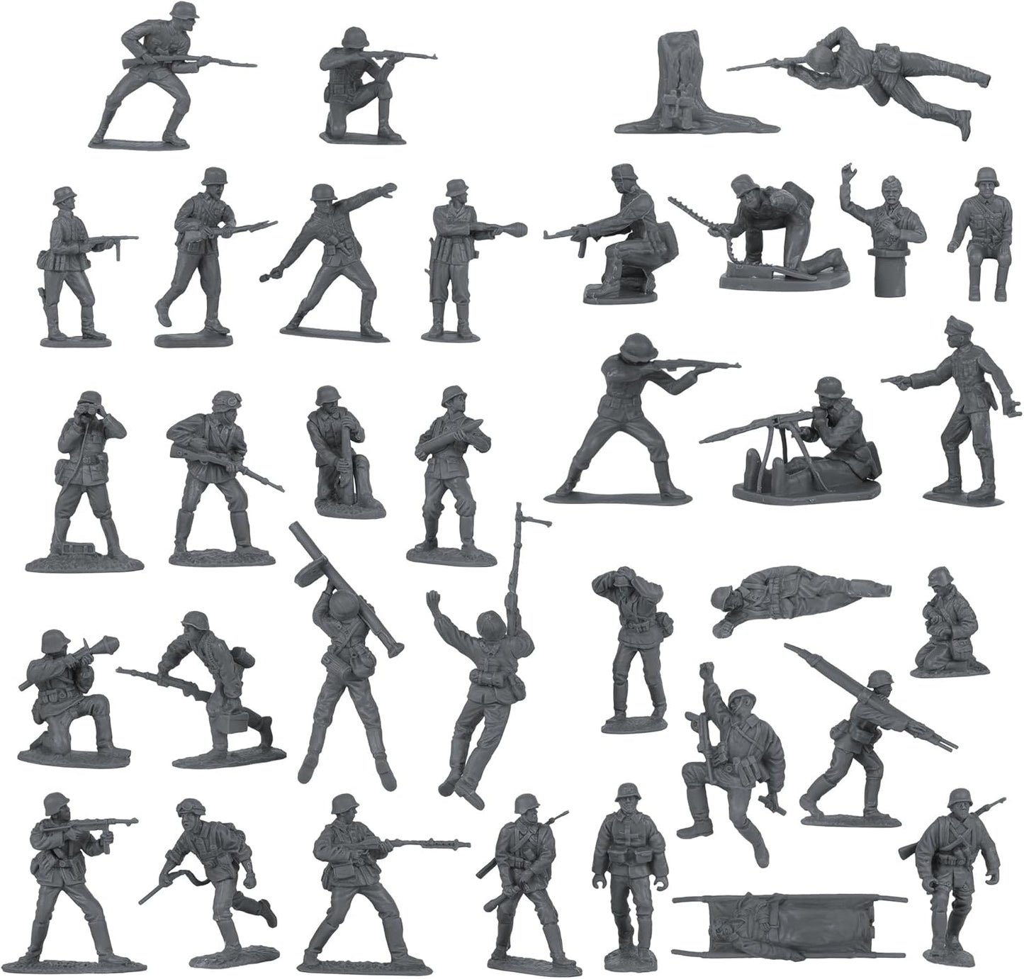 World War II "Fortress Operation" Battle Set - Plastic Soldier Figures 130-piece Doll Set