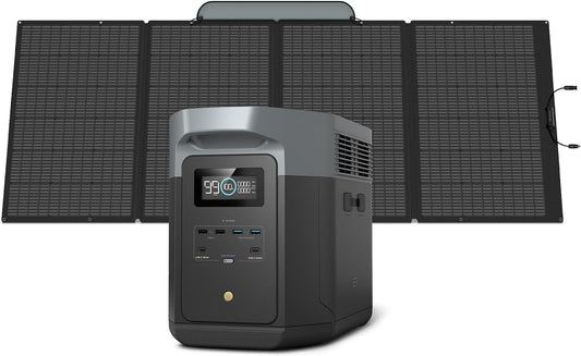 Portable Power Station, 2400W LFP Solar Generator, Full Charge in 1 Hr, 2048Wh Solar Powered Generator for Home Backup(Solar Panel Optional)