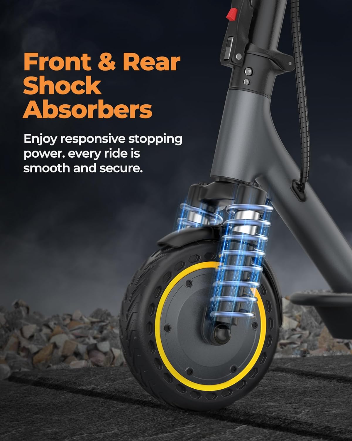 Electric Scooter Adults,Max 19/27/49 Miles Ranges,Top Speed 19/22 mph,350/750W Peak Motor, Folding E-Scooter with Dual Braking Dual Suspension