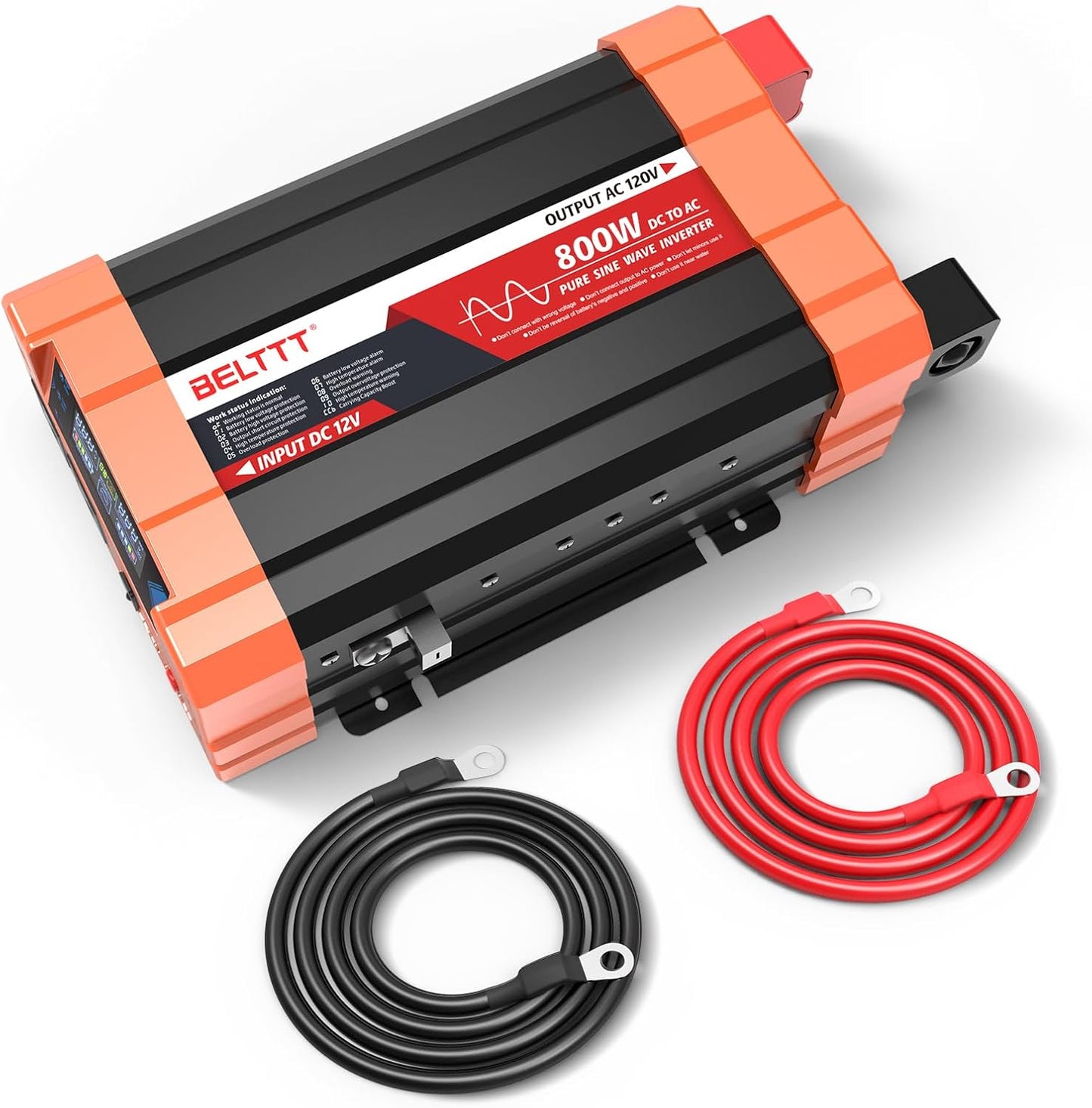 2000W Pure Sine Wave Inverter, Car Power Inverter 12V to 120V AC Converter for RV, Truck, Solar, Outdoor with Dual AC and 20A Socket, 5V 2.1A USB, Surge 4000W, Hardwire Port, Remote Controller