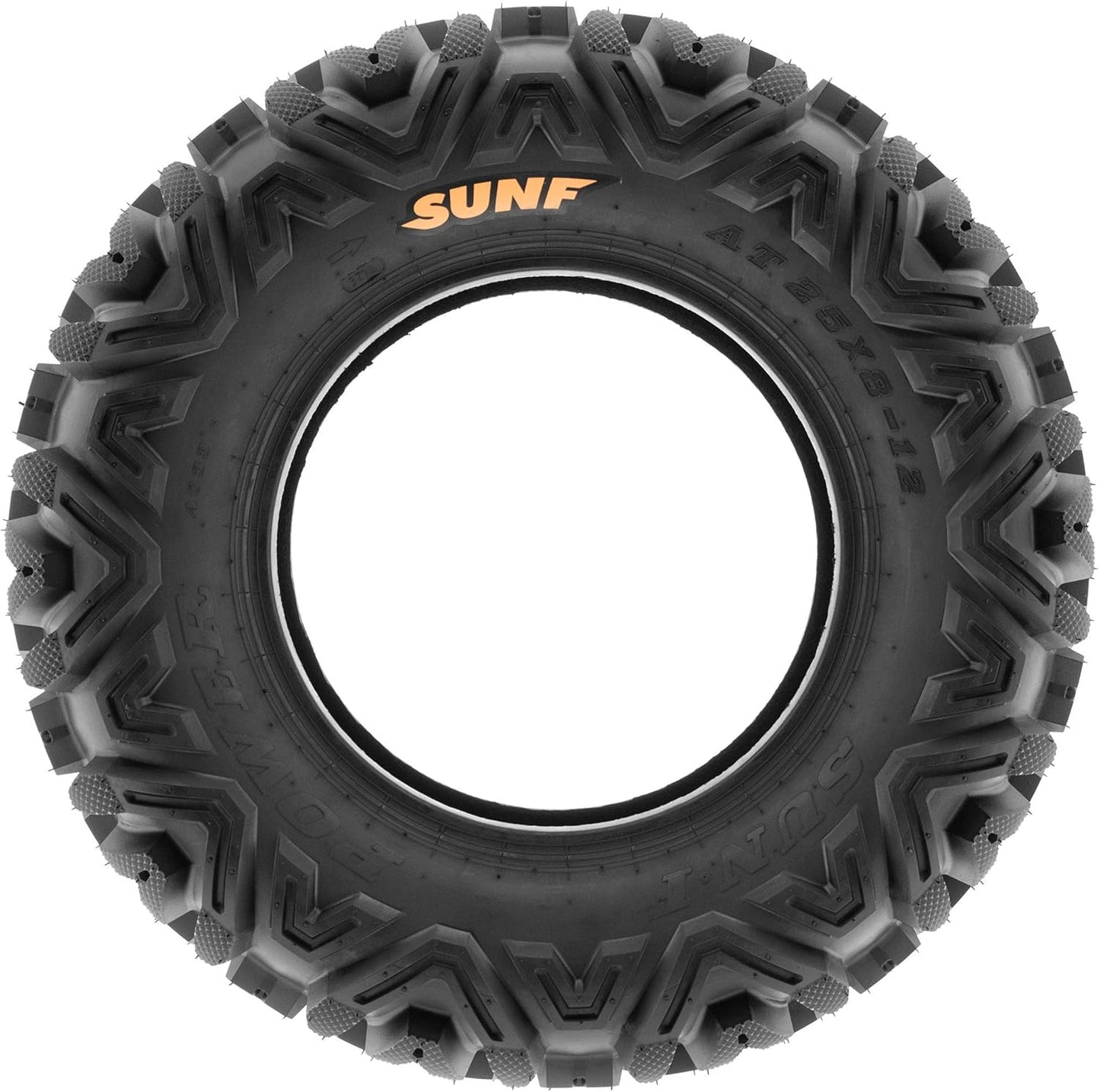 Set of 4 ATV UTV all-terrain Tires 25x8-12 Front & 25x10-12 Rear, 6 PR, Tubeless A033