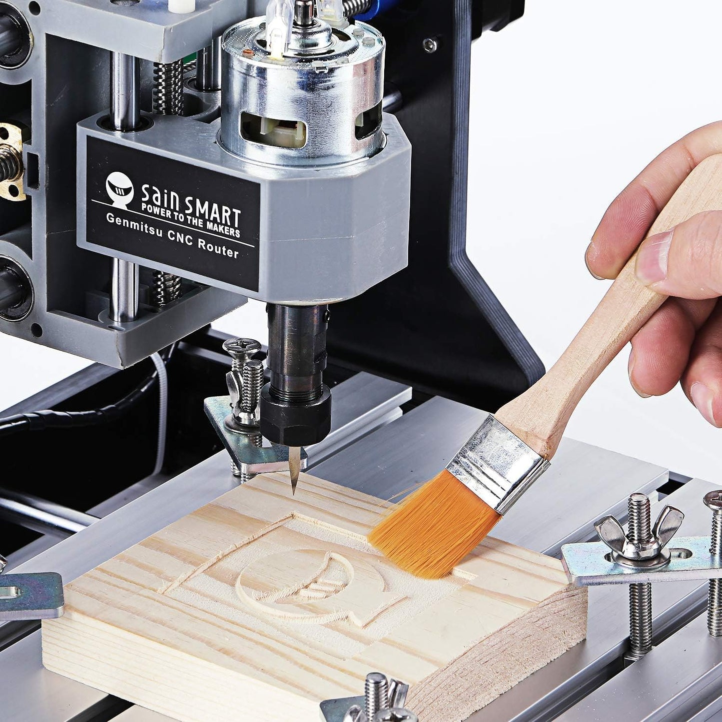 Router Kit GRBL Control 3 Axis Plastic Acrylic PCB PVC Wood Carving Milling Engraving Machine with Offline Controller, XYZ Working Area 300 x 180 x 45mm