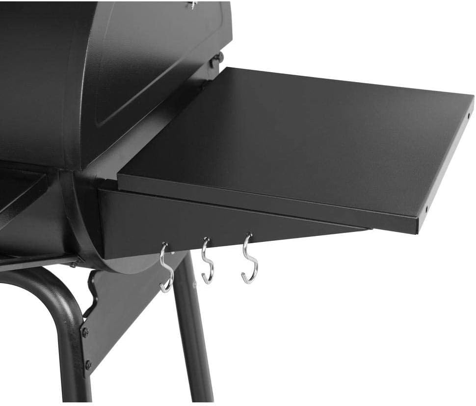 CC1830S 30" BBQ Charcoal Grill and Offset Smoker | 811 Square Inch cooking surface, Outdoor for Camping | Black