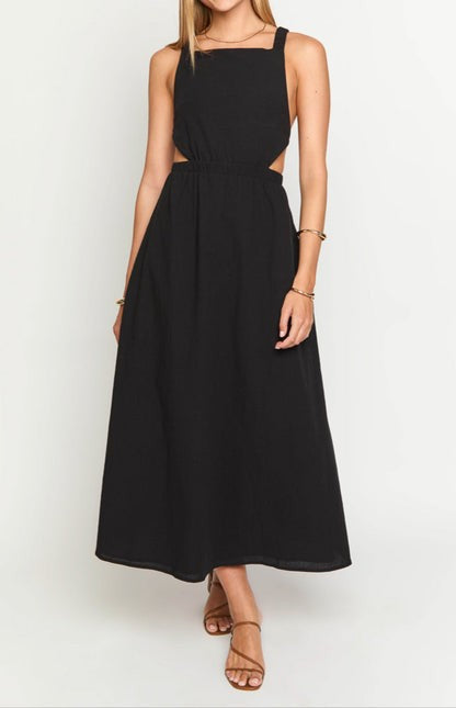 Aero Noir Strappy Back Midi