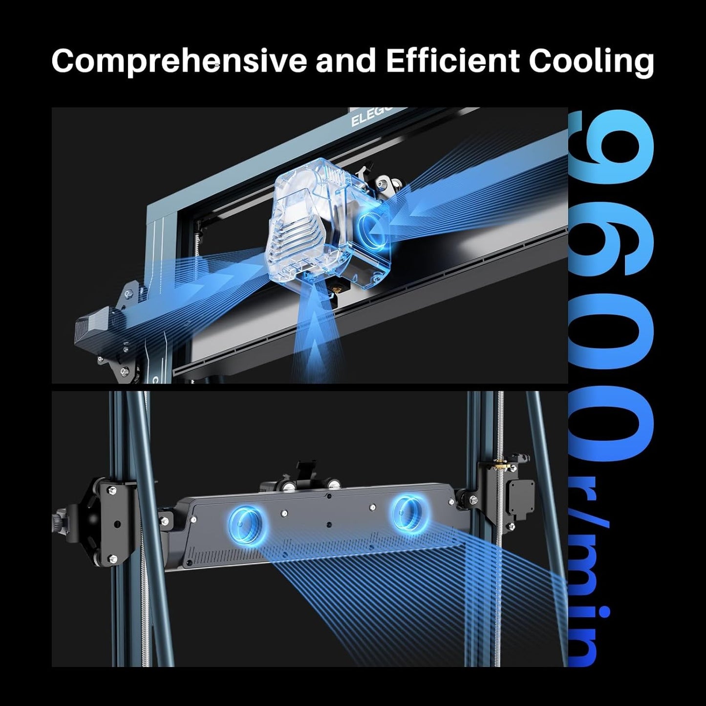 Printer with Auto Bed Leveling, Dual-Gear Direct Extruder, Dual Lead Screw Drive, Removable Capacitive Screen, 8.85x8.85x11in Large Printing Size