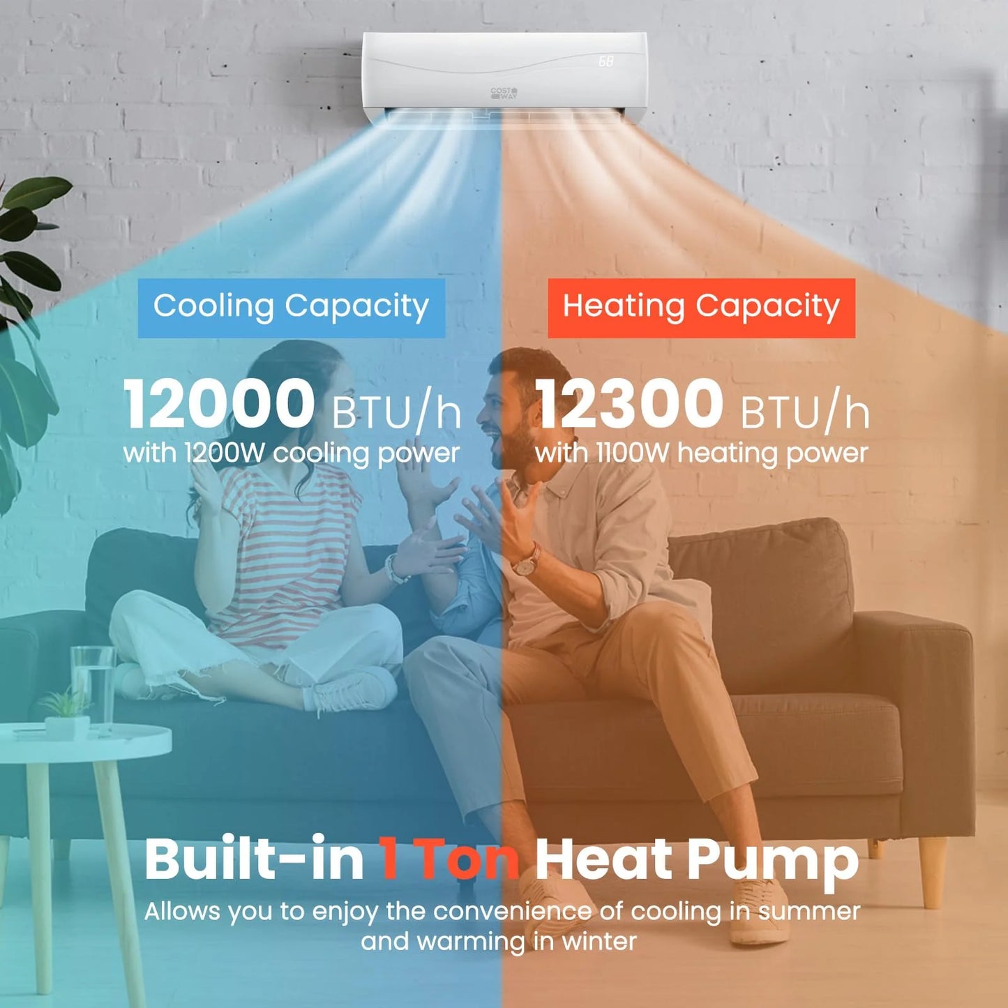 12000BTU Mini Split Air Conditioner& Heater