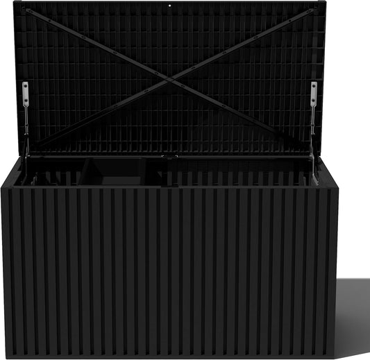 120-gallon all-purpose storage box | Lockable storage box, used for storing outdoor furniture, outdoor cushions, throw pillows, and gardening tools, etc.