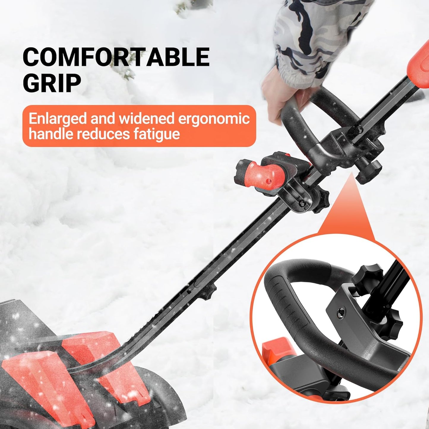 Cordless Snow Shovel with Wheels, 48V | 16-Inch | 4-Ah Brushless Cordless Snow Blower, Battery Snow Blower with Directional Plate & LED Lights (2 * 24V Battery & Dual Quick Charger Included)