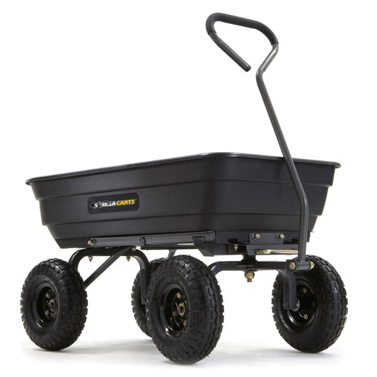 Poly Garden Dump Cart with Easy to Assemble Steel Frame