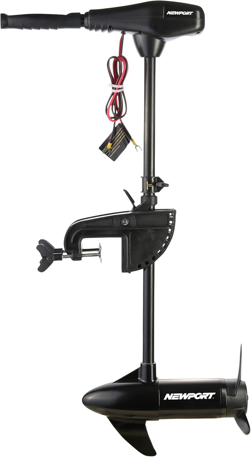 Push-type seawater rear-mounted installed electric trolling motor for fishing, equipped with LED battery indicator light