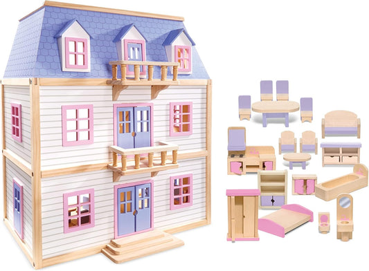 Wooden multi-layer dollhouse Wooden multi-layer children's imaginative playhouse