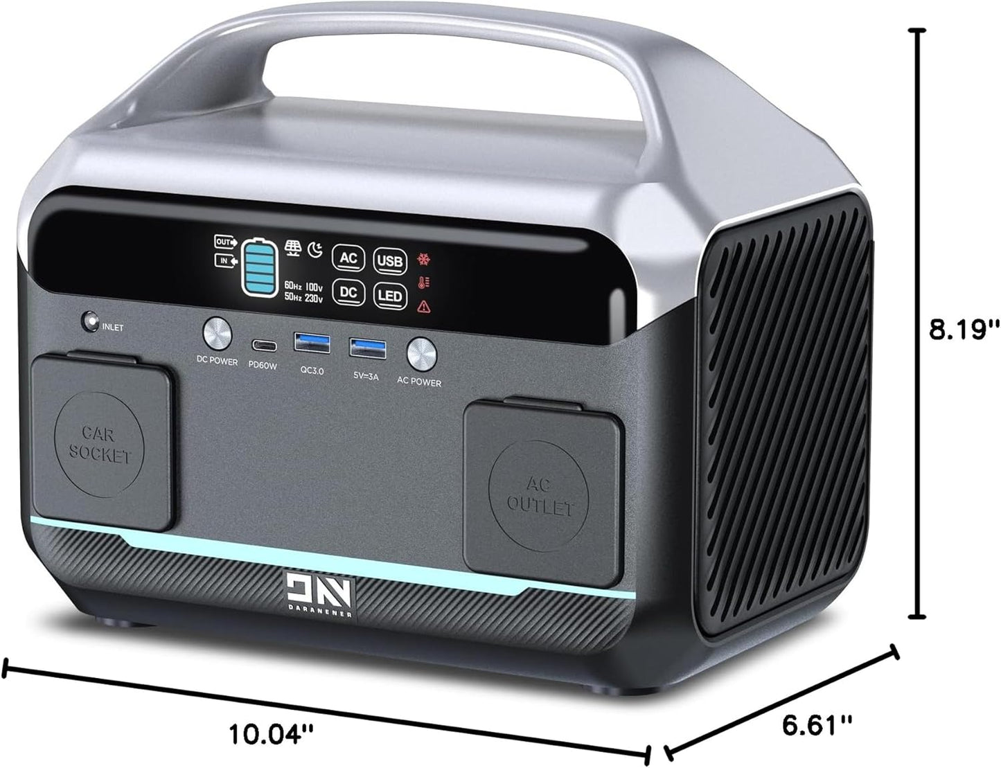 Portable Power Station 56000mAh, 179.2Wh LiFePO4 Battery Backup w/ 2 300W (Peak 600W) AC Outlets, 1.5hrs Fast Charging, Power Bank for Hurricane Emergency/Outdoor Camping/RVs/Home Use