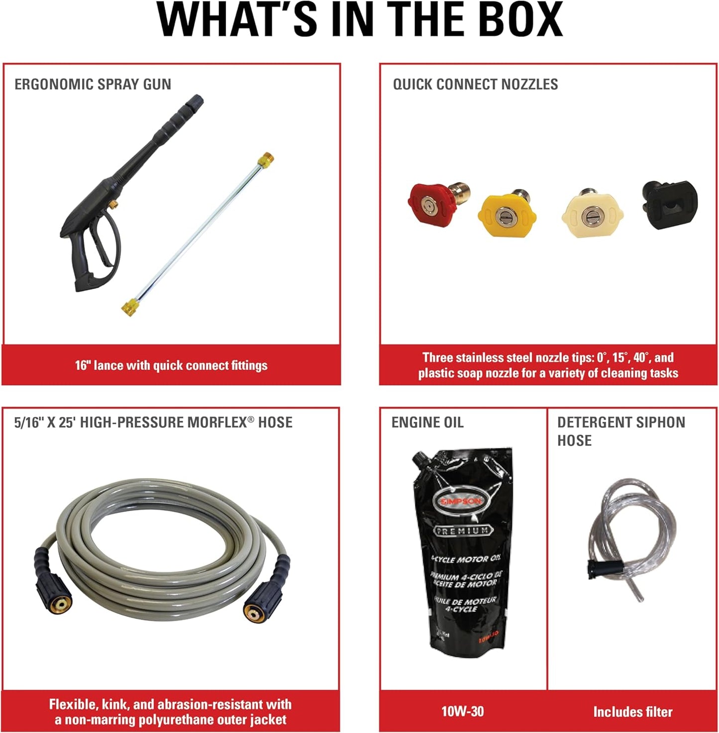 Cleaning CM61083 Clean Machine 3400 PSI Gas Pressure Washer, 2.5 GPM, CRX Engine, Includes Spray Gun and Wand, 4 QC Nozzle Tips, 5/16-in. x 25-ft. MorFlex Hose.