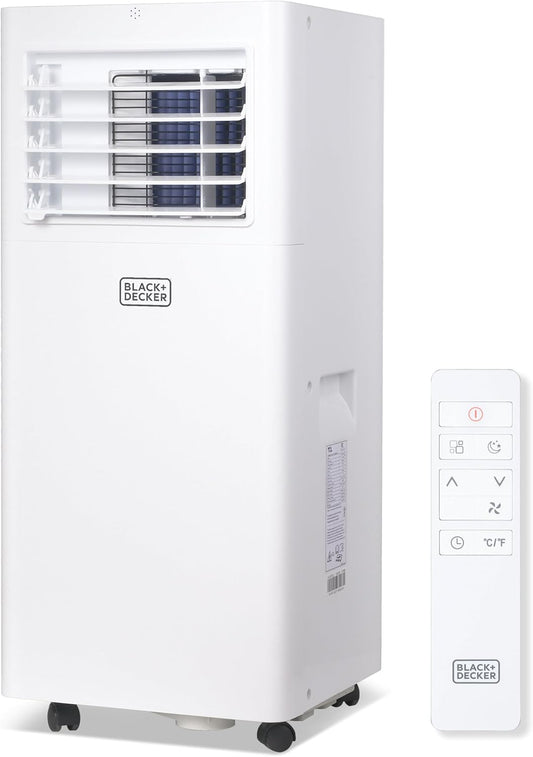 Portable Air Conditioner, 12,000 BTU (8,000 BTU SACC) for Rooms up to 550 Sq. Ft., Portable AC with Follow Me Remote Control and Window Kit, BPACT12WT, White