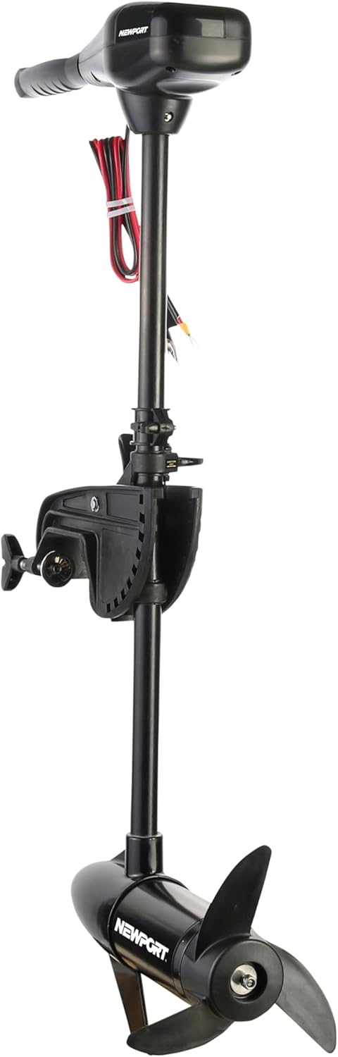 Push-type seawater rear-mounted installed electric trolling motor for fishing, equipped with LED battery indicator light