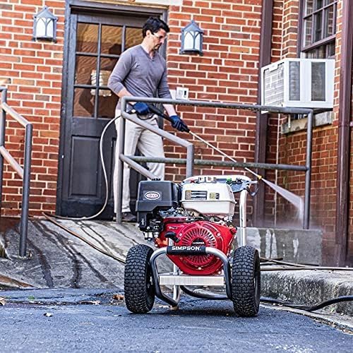 Cleaning ALH3425 Aluminum Series 3600 PSI Gas Pressure Washer, 2.5 GPM, Honda GX200 Engine, Includes Spray Gun and Extension Wand, 5 QC Nozzle Tips, 5/16-inch x 35-foot MorFlex Hose.