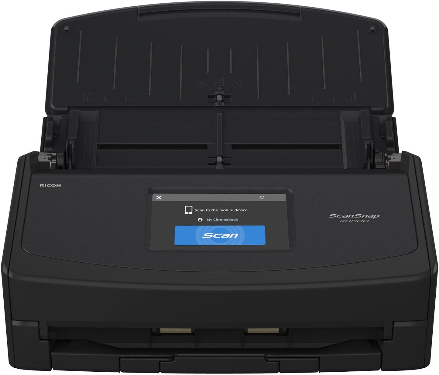 iX1600 Wireless or USB High-Speed Cloud Enabled Document, Photo & Receipt Scanner with Large Touchscreen and Auto Document Feeder for Mac or PC, 17 watts, Black