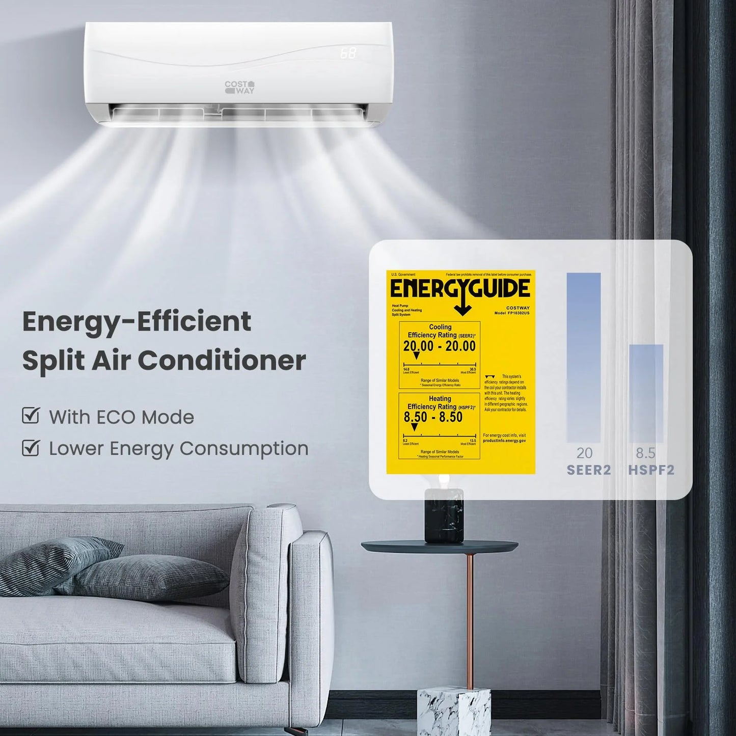12000BTU Mini Split Air Conditioner& Heater