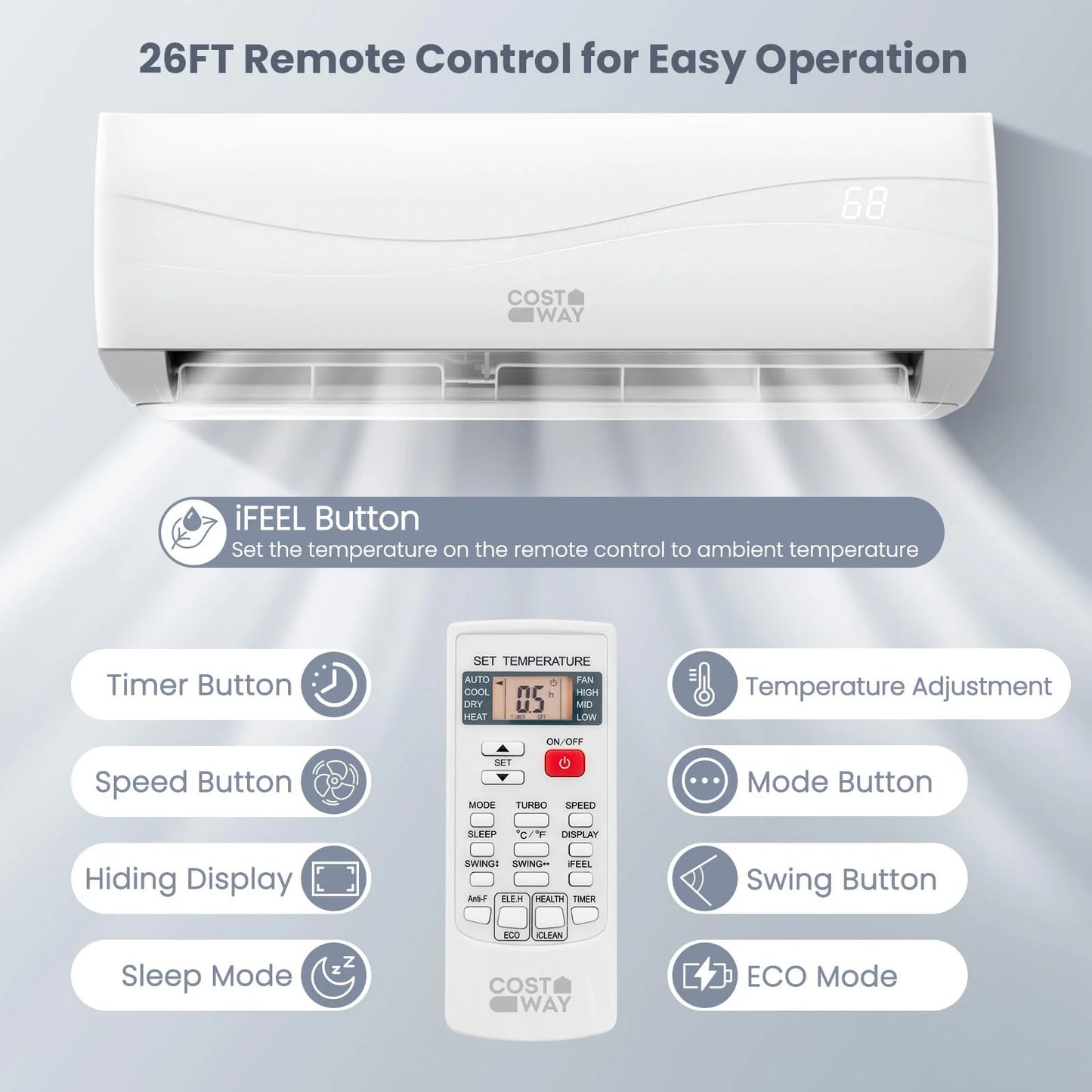 12000BTU Mini Split Air Conditioner& Heater