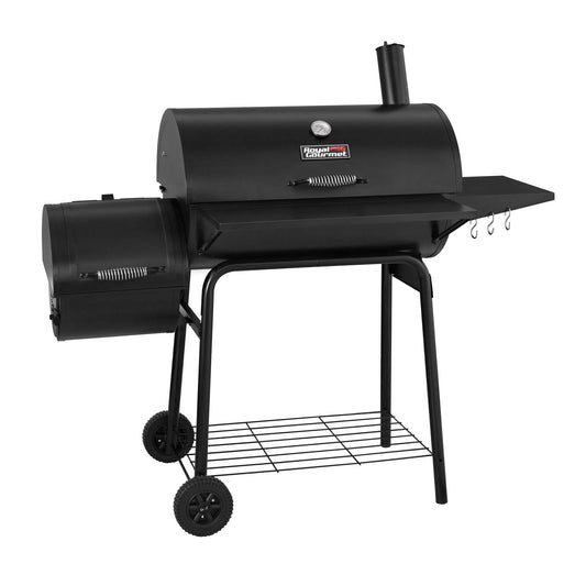 Gourmet 30" BBQ Charcoal Grill and Offset Smoker
