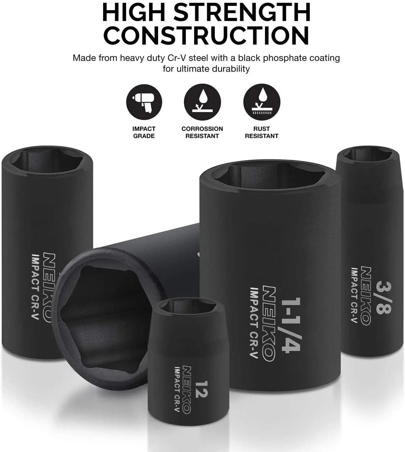 1/2" Drive Master Impact Socket Set, 65 Piece