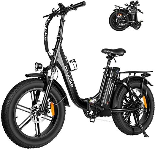 20 x 4.0 Foldable Electric Bicycle with 500W Motor, 48V 15AH Removable Battery