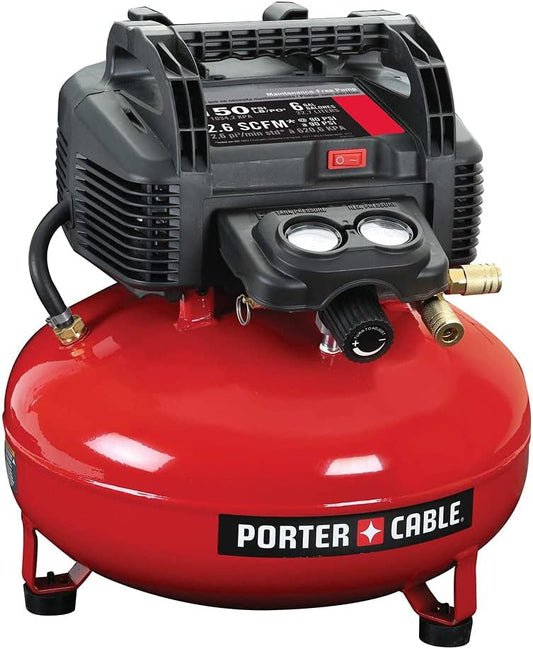 Air Compressor, 6-Gallon, Pancake, Oil-Free (C2002-ECOM)
