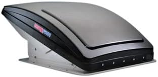 Deluxe - All-In-One RV Vent, Shield & Fan; Built-In Rain Shield, 10 Speed Reversible Fan with Thermostat, Fits Standard 14"x14" Roof Openings, 12V Long Life Motor, White (00-05100K)