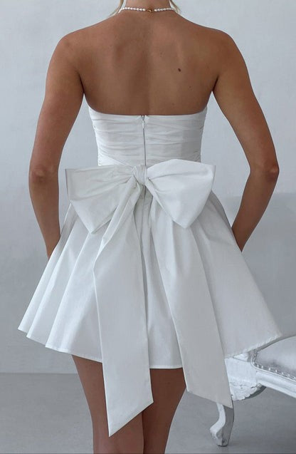 Ivory Belle Bow-Back Mini Dress