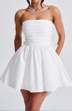 Ivory Belle Bow-Back Mini Dress