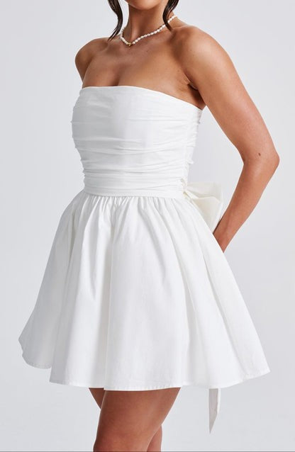 Ivory Belle Bow-Back Mini Dress