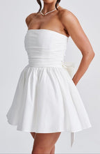 Ivory Belle Bow-Back Mini Dress